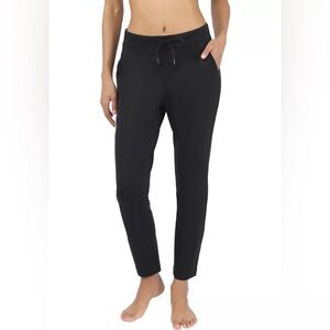 Yogalicious Lux Avenue Straight Leg Pants Pockets Drawstring Active Black Size M